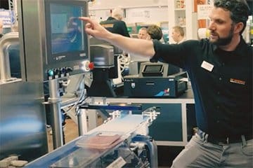 Productinspectie van vlees in lijn